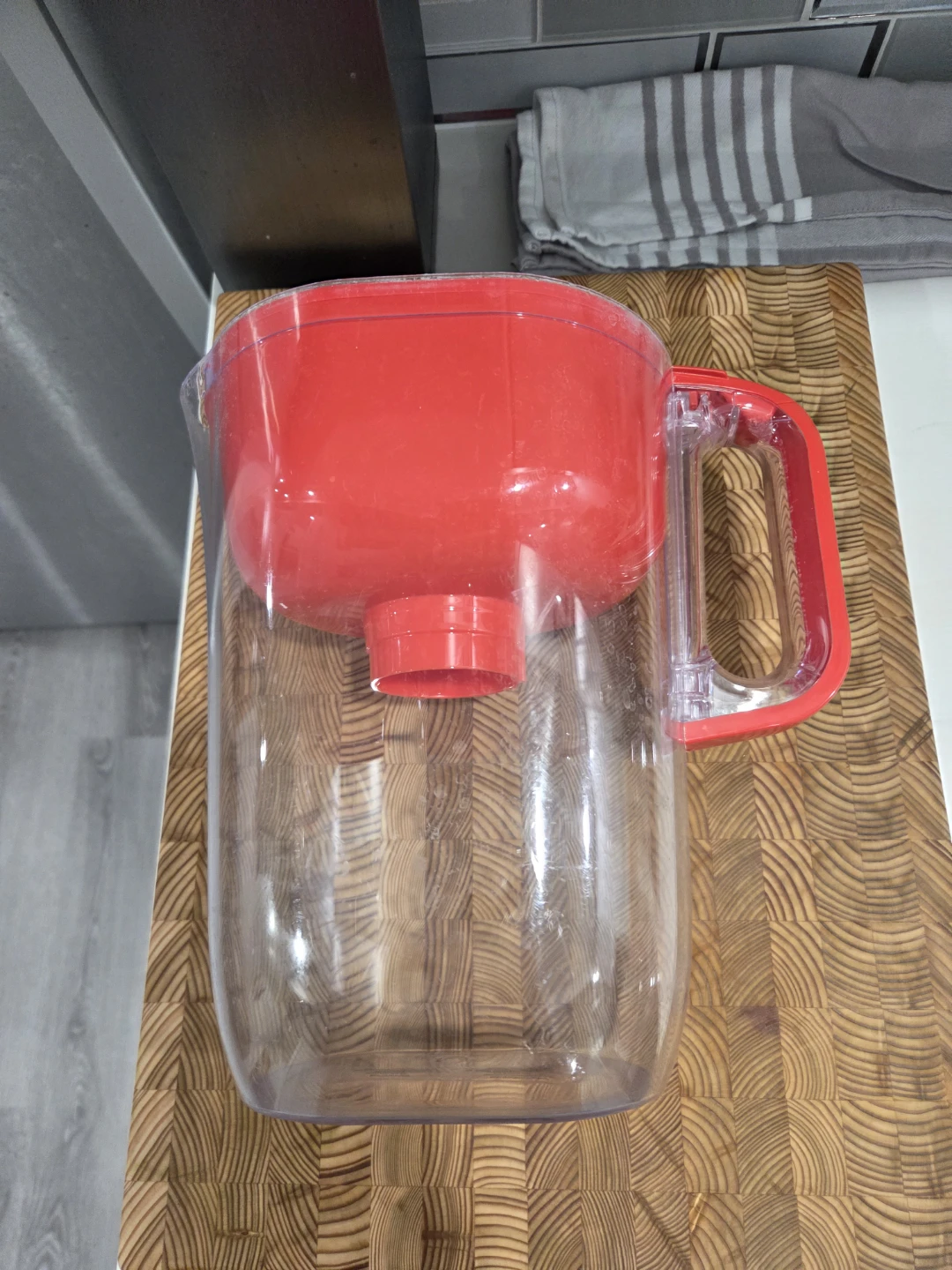 Red & Clear Water Filter Pitcher Brita