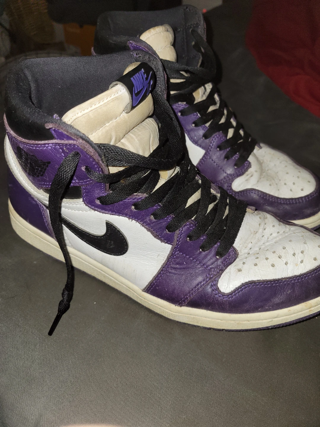 Air Jordan 1 High Sneakers - Purple White - photo 2