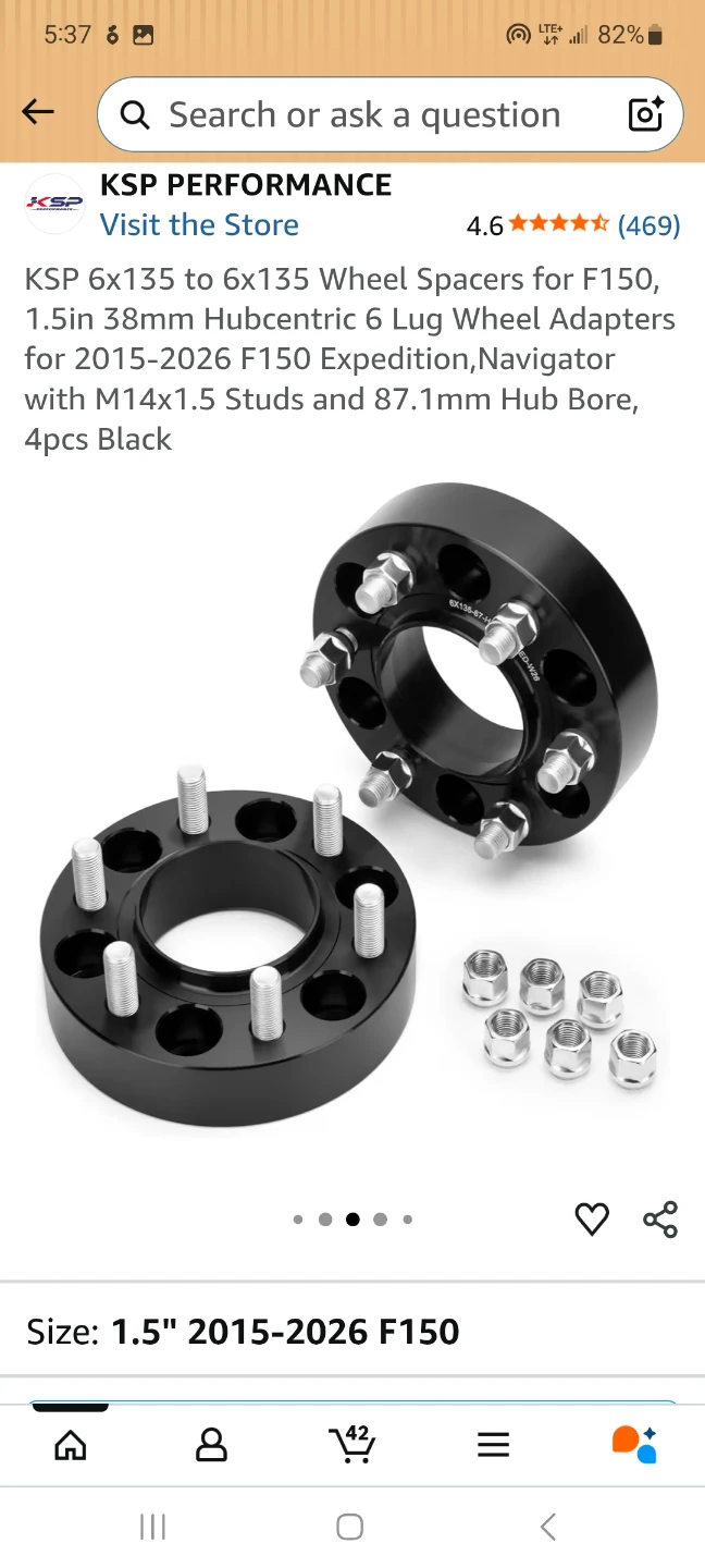 KSP Performance 4-Piece Wheel Spacers - 1.5" - photo 3