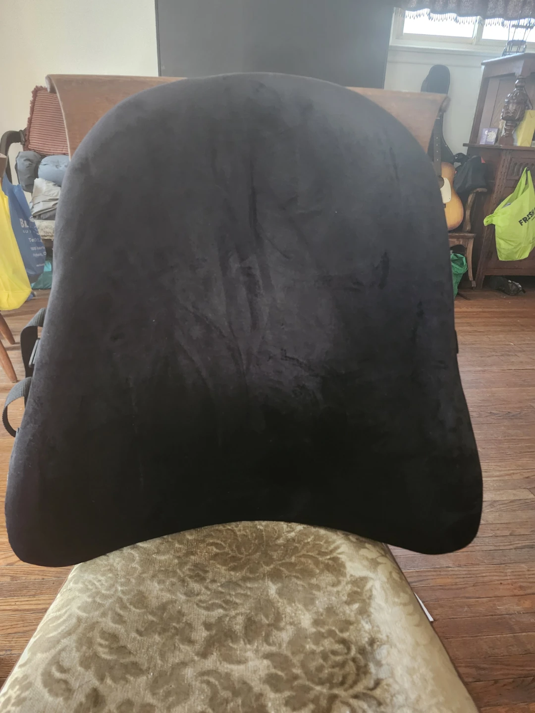 Black Lumbar Support Pillow
