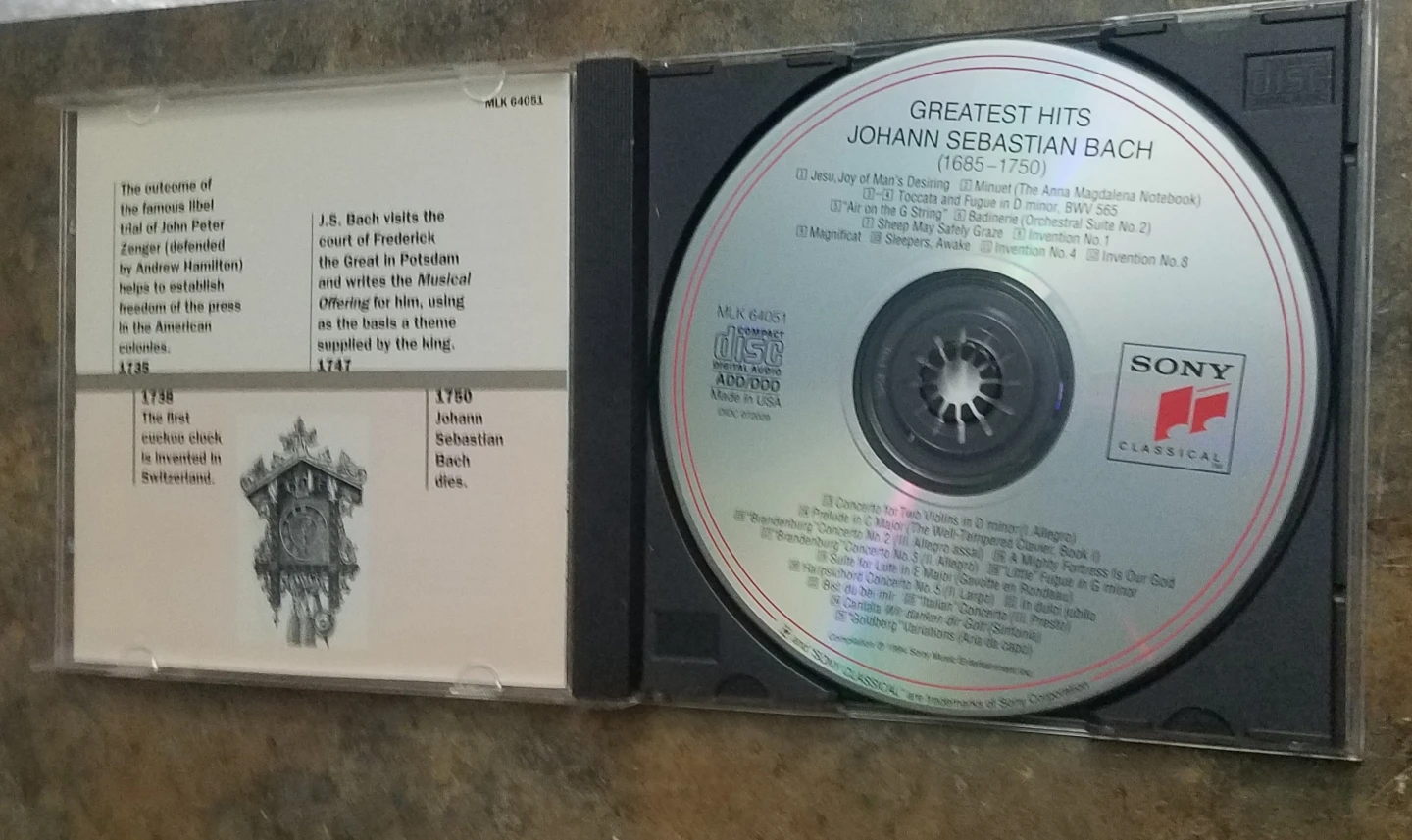 Greatest Hits Bach Near Mint/Mint Condition CD Various Artists - photo 2