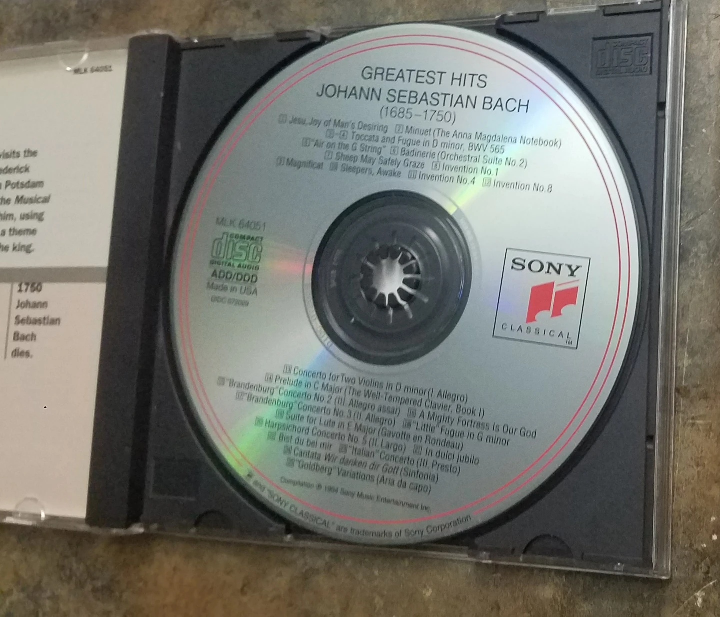 Greatest Hits Bach Near Mint/Mint Condition CD Various Artists - photo 3