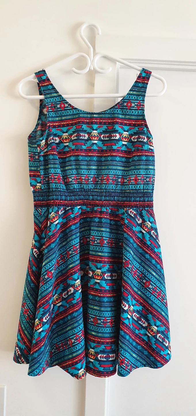 H&M 100% Cotton Blue Floral/Printed Summer Dress – EU 38