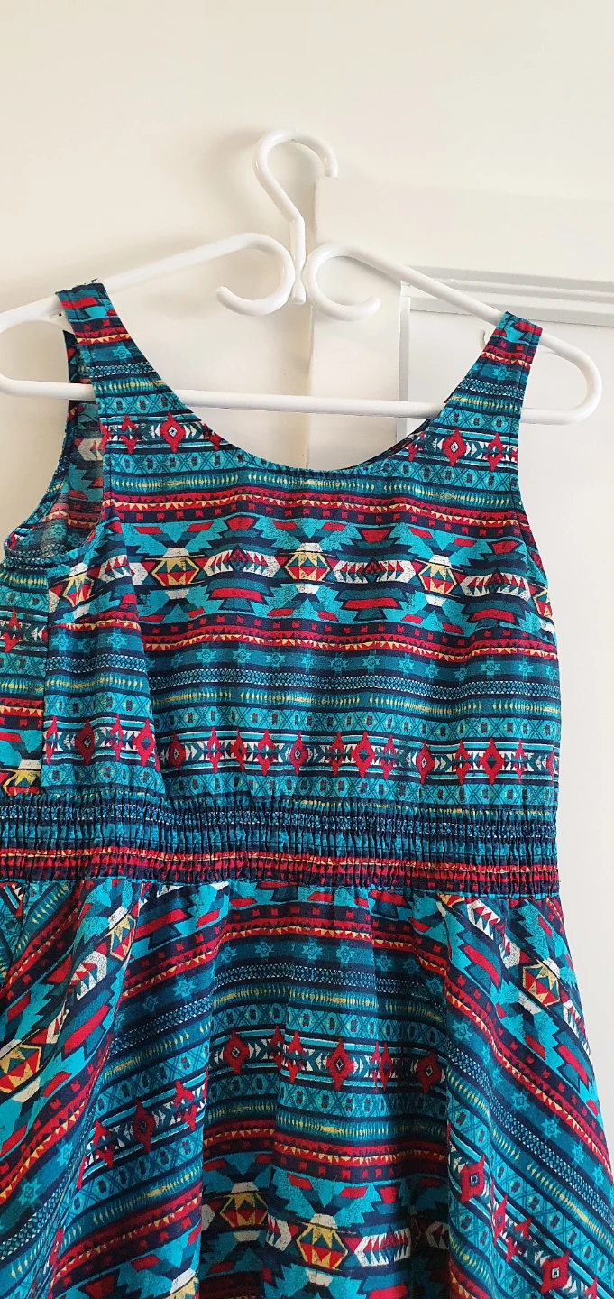 H&M 100% Cotton Blue Floral/Printed Summer Dress – EU 38 - photo 2