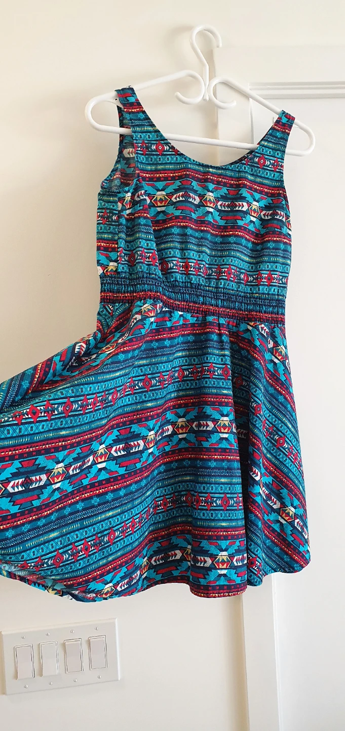 H&M 100% Cotton Blue Floral/Printed Summer Dress – EU 38 - photo 3