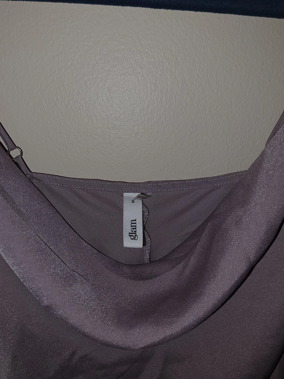 Satin lavender Ruched Camisole Dress, size S-M - photo 2