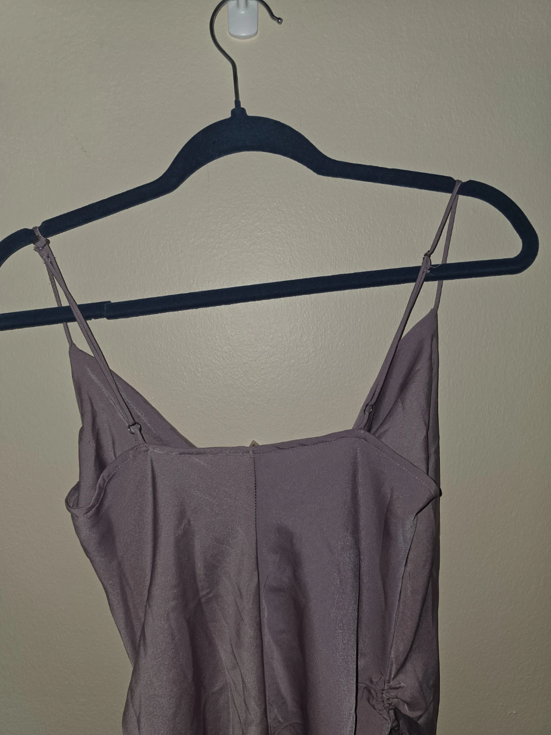 Satin lavender Ruched Camisole Dress, size S-M - photo 3