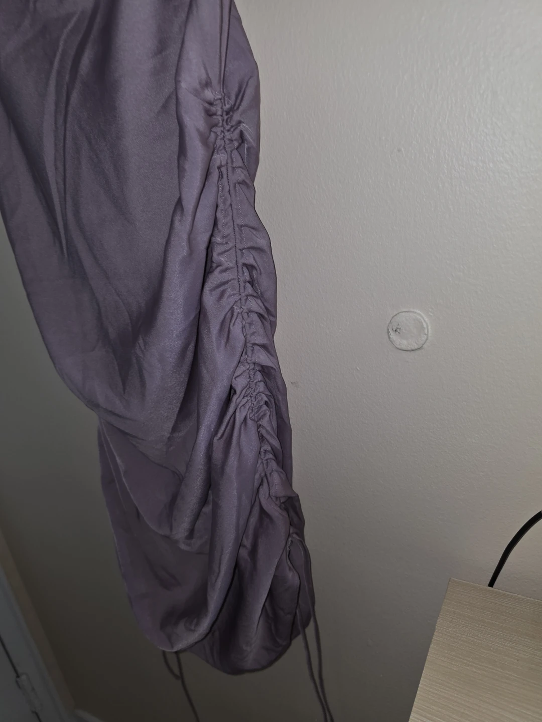 Satin lavender Ruched Camisole Dress, size S-M - photo 4