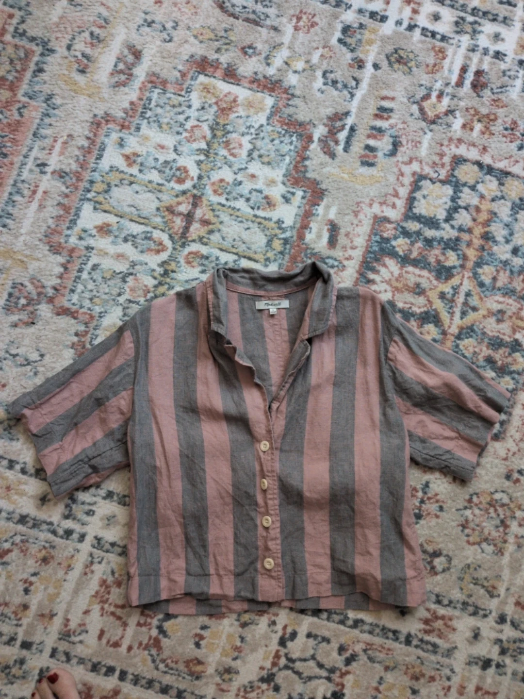 Madewell Striped Resort Linen Shirt - photo 3
