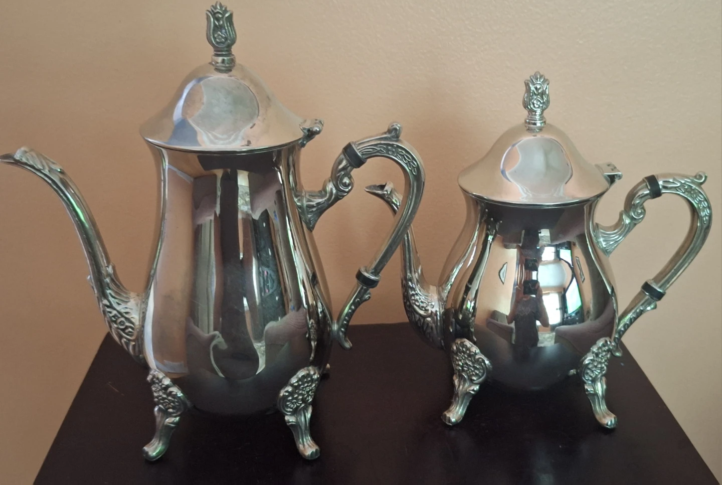 Vinrage Silver-Plated Teapot and Coffee Pot Set - photo 2