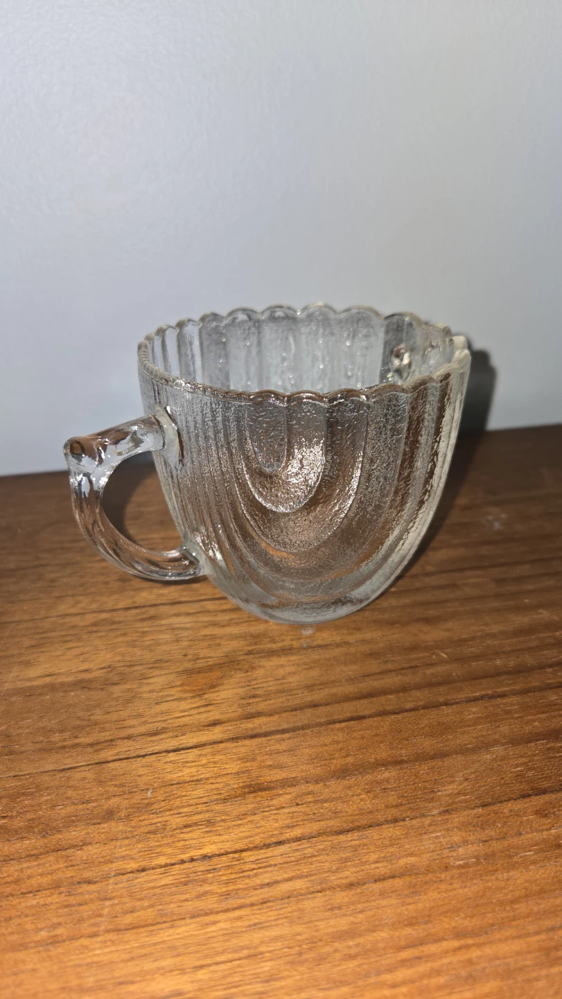 Vintage Glass Sugar Bowl with Handles - photo 2