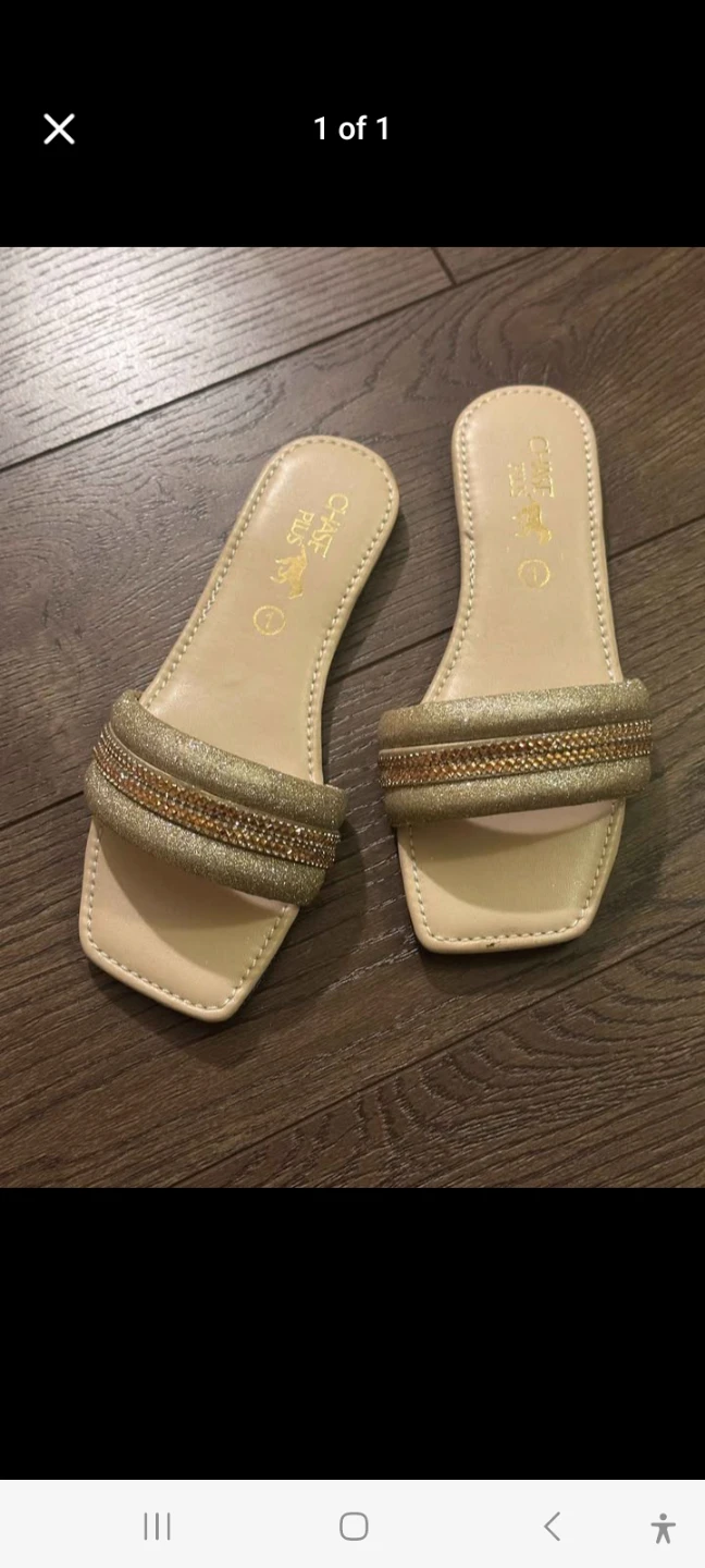 Chase Plus Women's Embellished Slides - Size 1