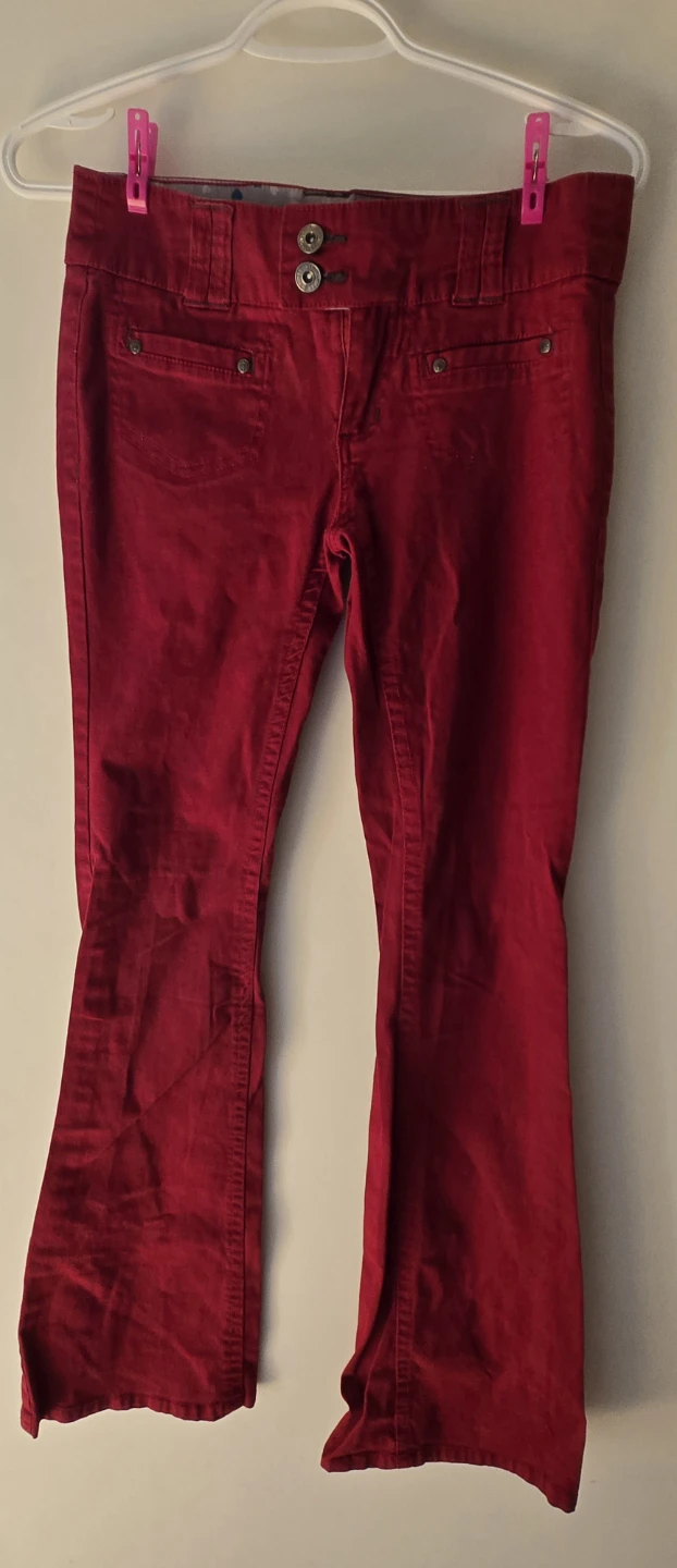 Red Flare Pants Size 3