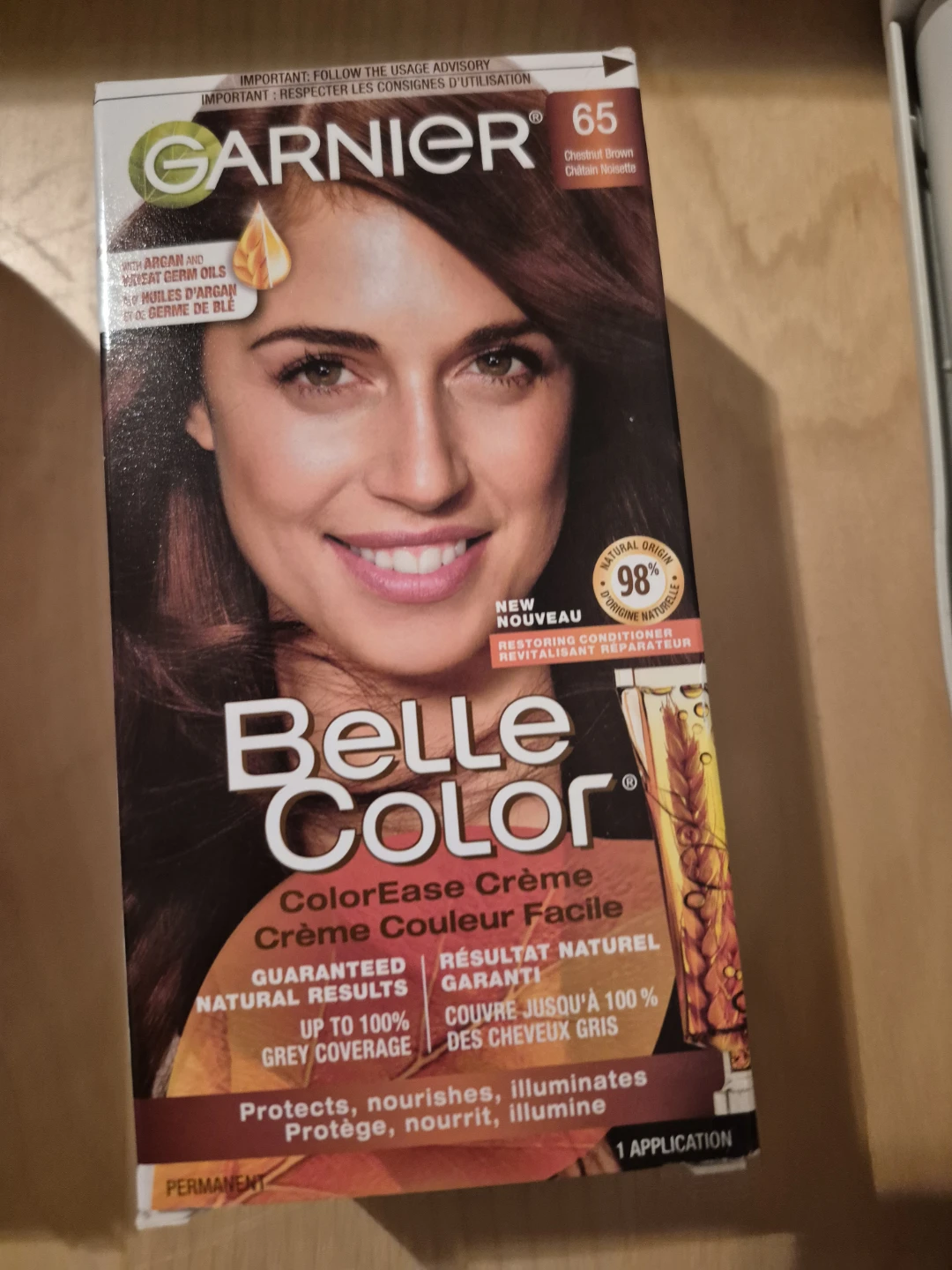 BNIB)Garnier Belle Color 65 Chestnut Brown Hair Dye