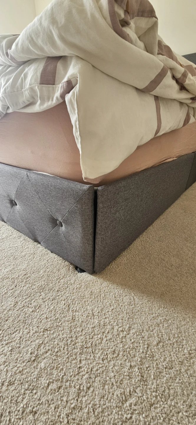 King Size Grey Storage Bed – Excellent Condition - photo 2