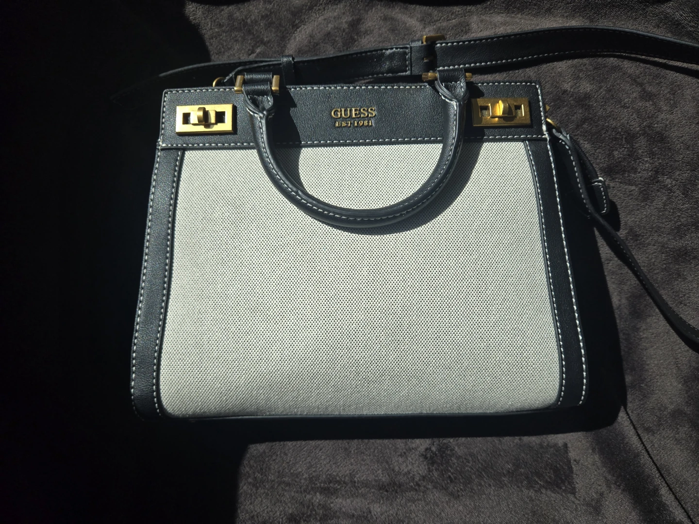 NEVER USED: Tote Handbag Black White - photo 2