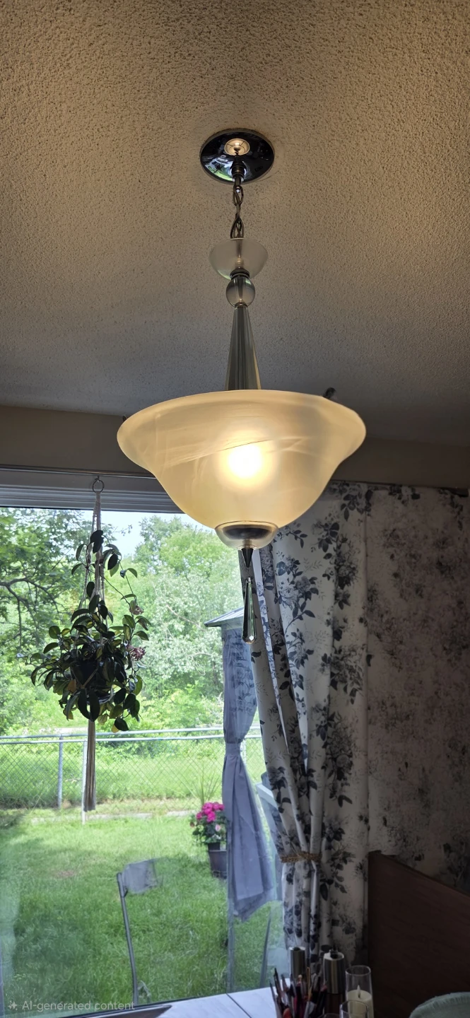 Glass Pendant Chandelier Light Fixture