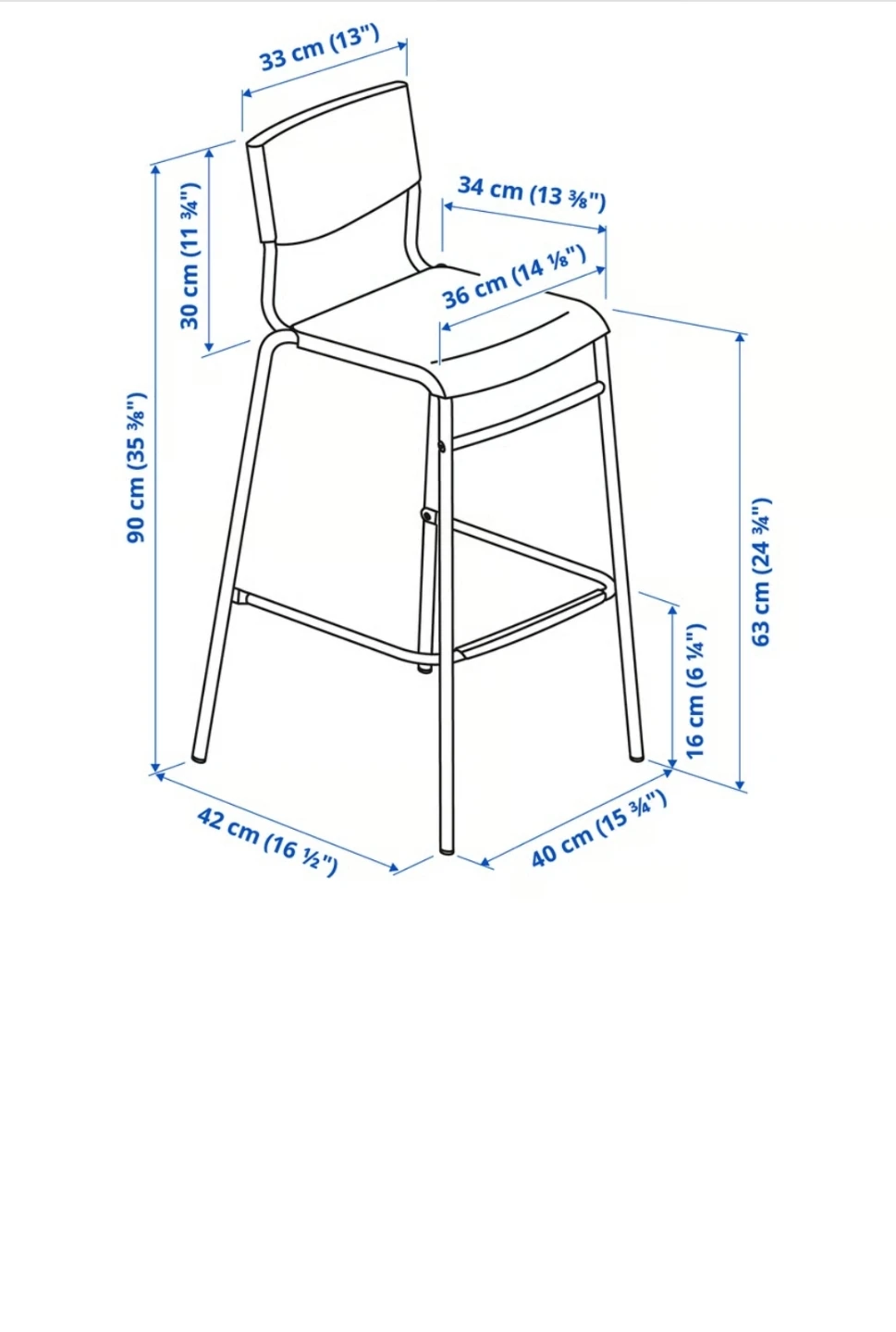 IKEA Bar Stool - Black - photo 2
