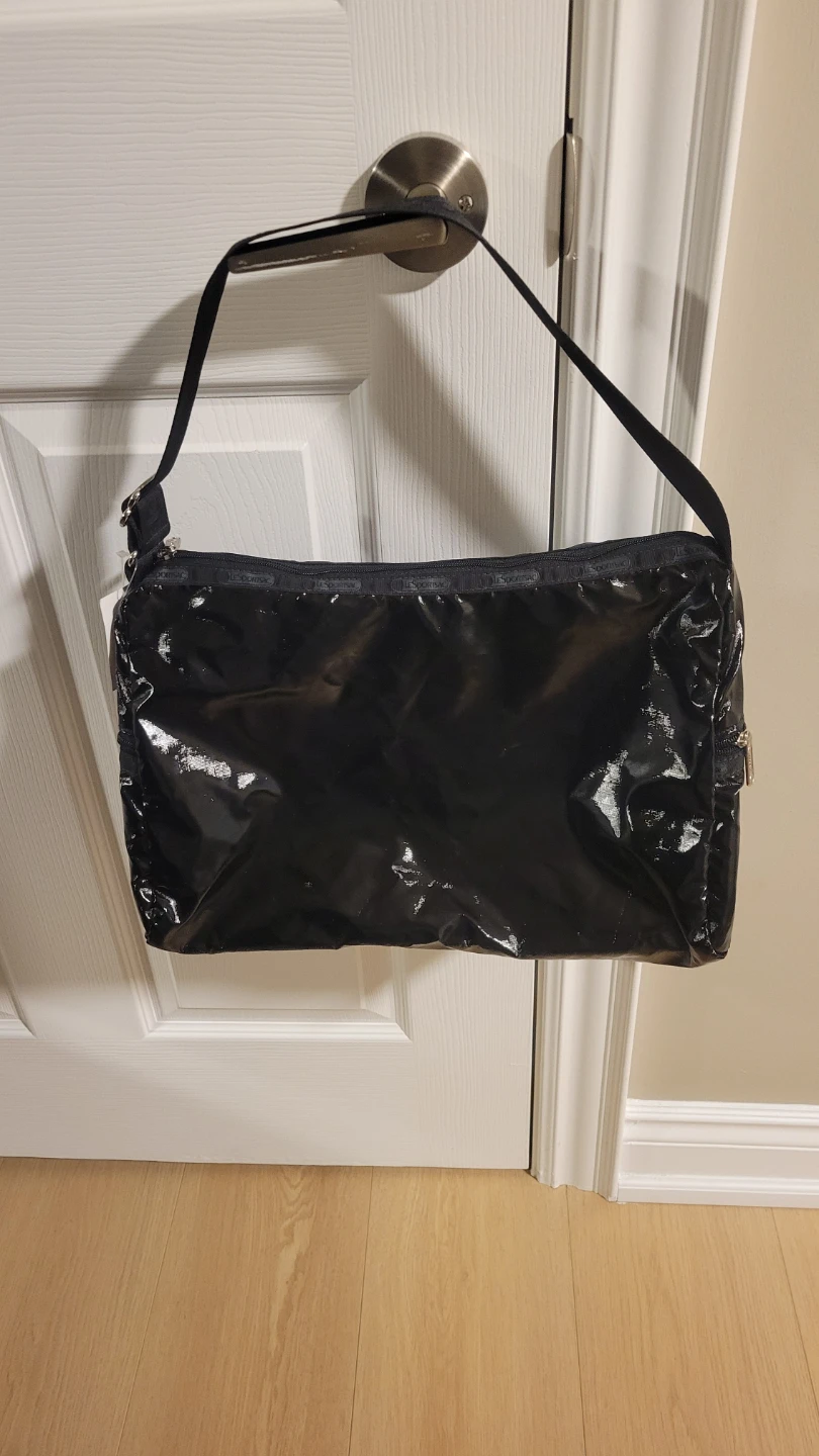 LeSportsac Shiny Black Shoulder Bag