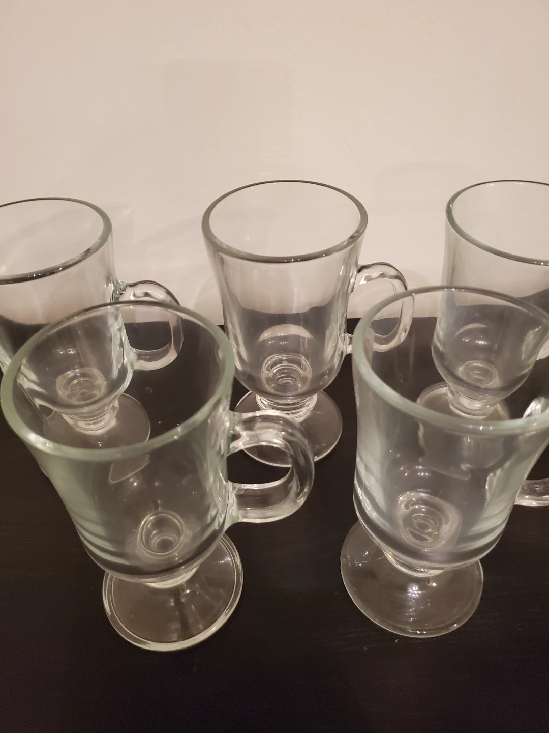 Set of 5 Clear Glass Irish Coffee Mugs - photo 3