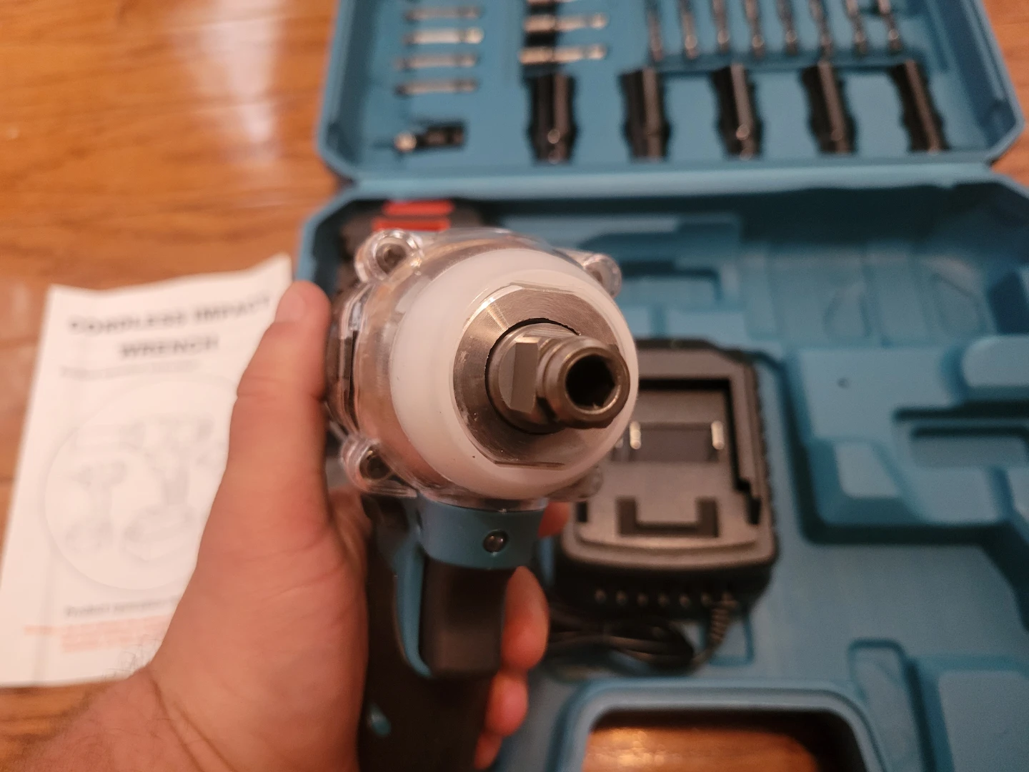 NEW Cordless Impact Wrench Set with Batteries and Accessories - photo 4