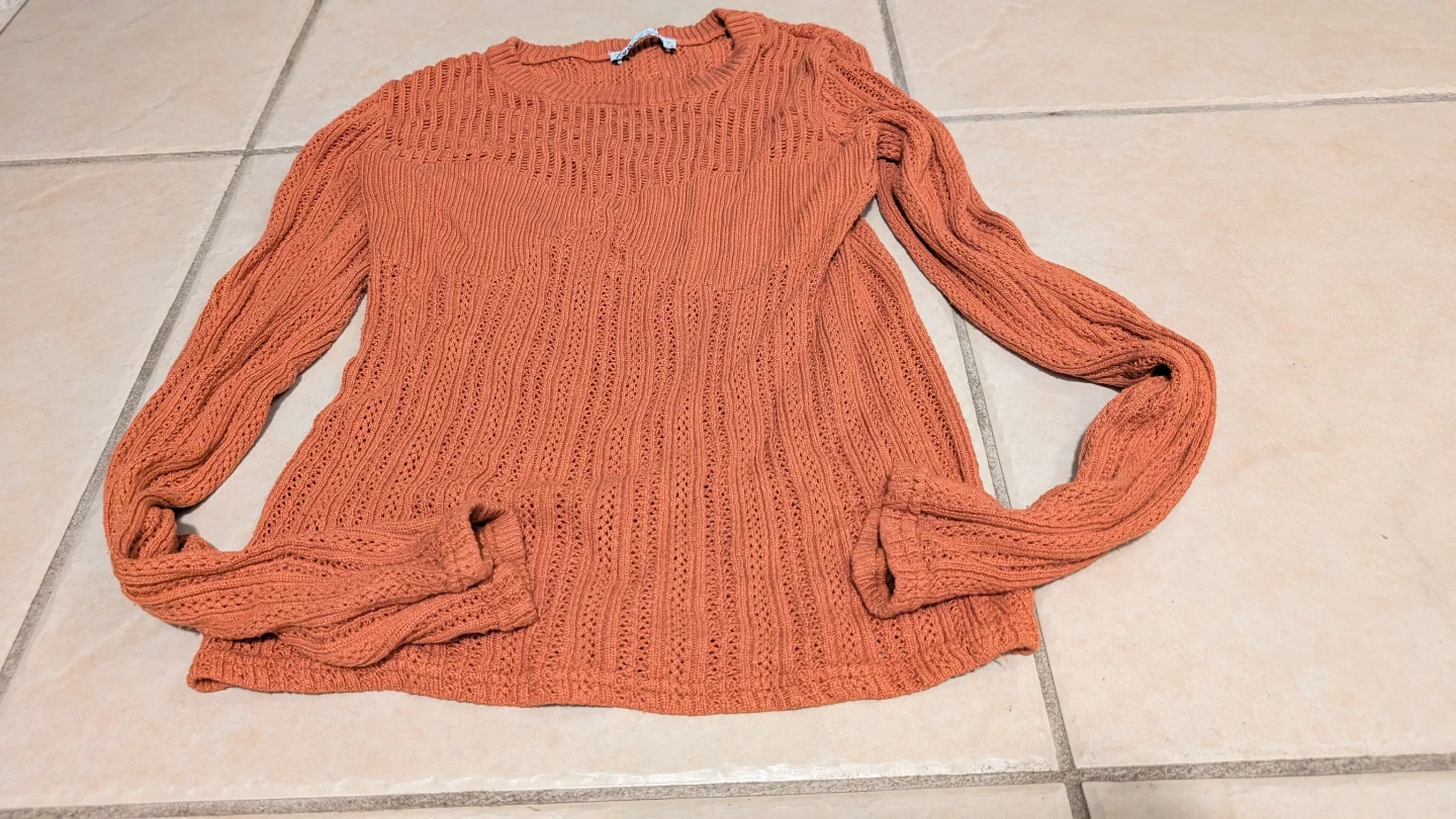 Zara Orange Knit Sweater