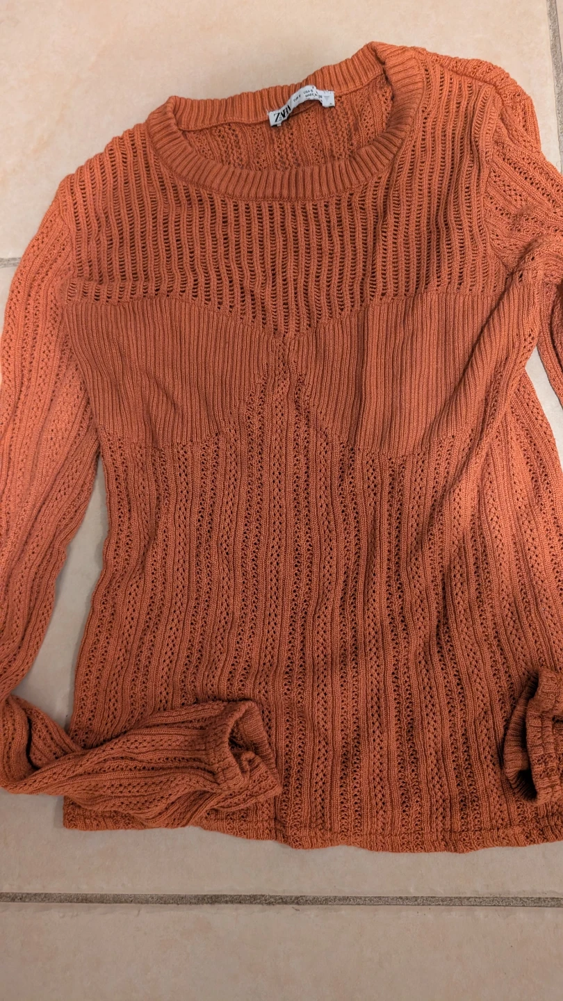 Zara Orange Knit Sweater - photo 4