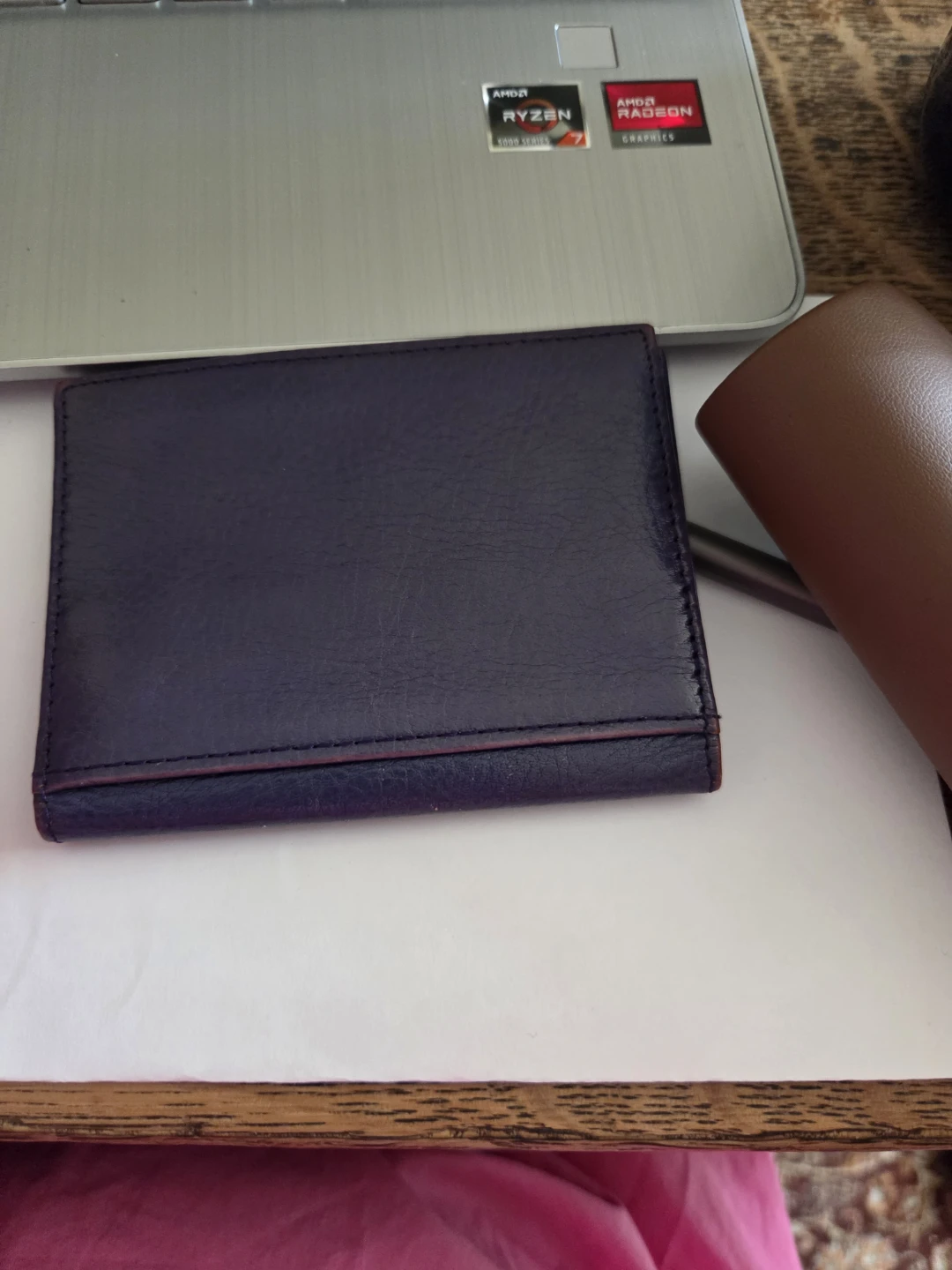 Danier  Genuine Leather Card Holder - Purple - photo 3