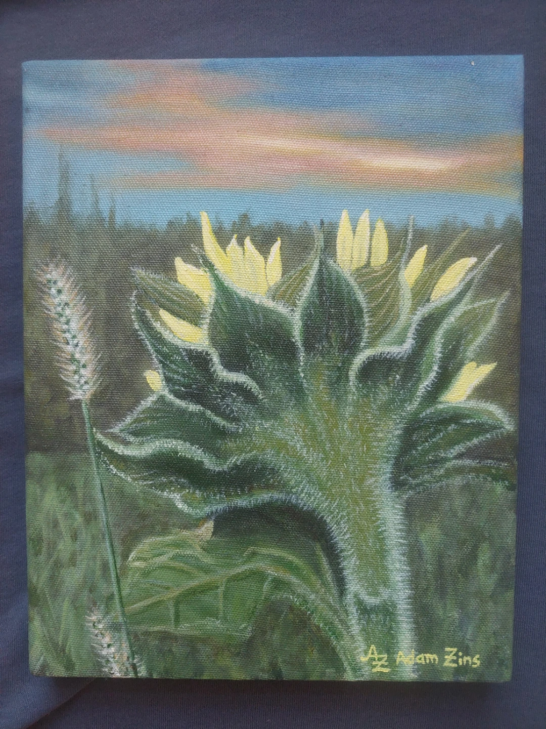 Acrylic Painting of a Wildflower 8" x 10"