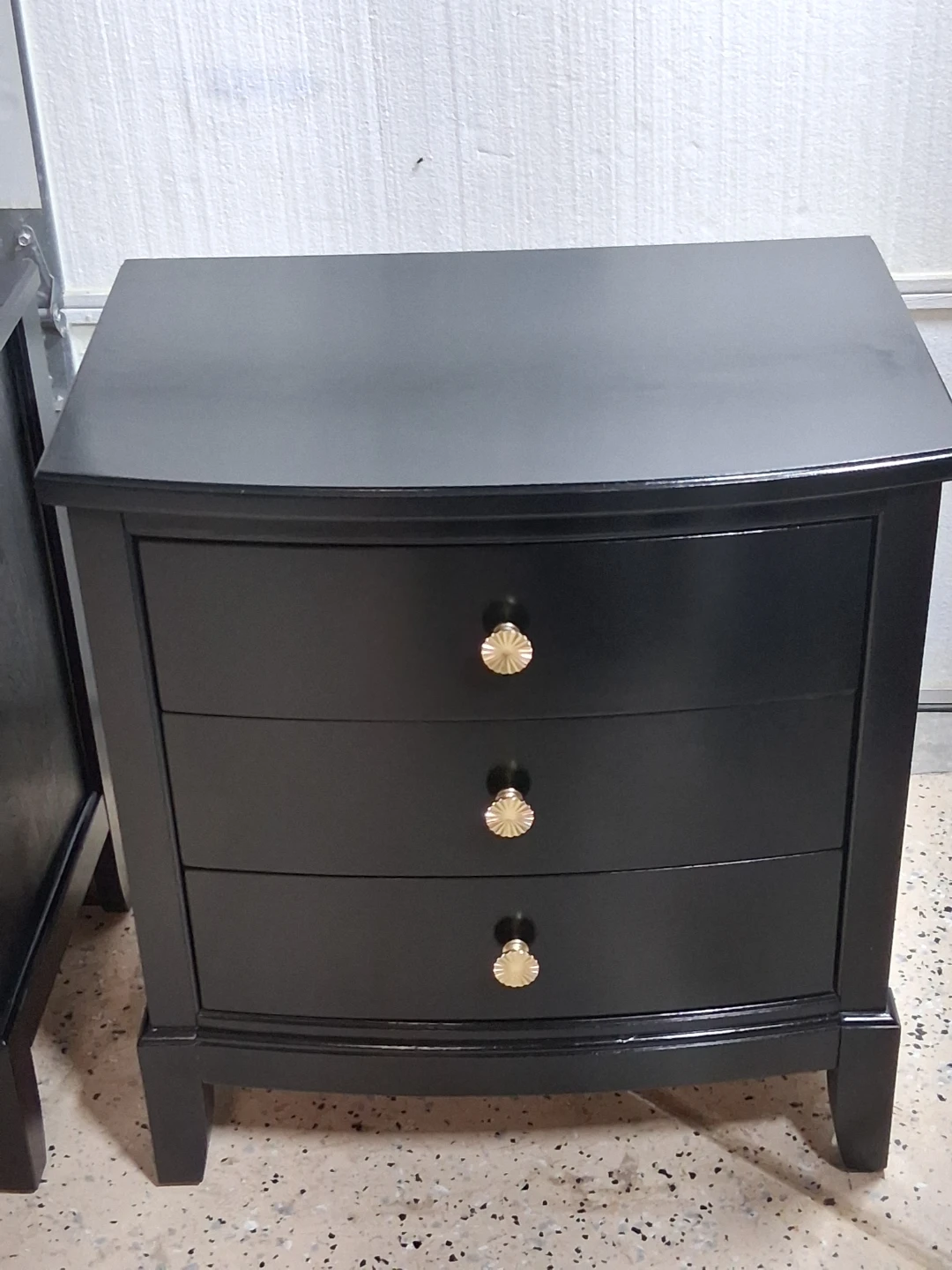 Black 3-Drawer Nightstands (Set of 2) - photo 3