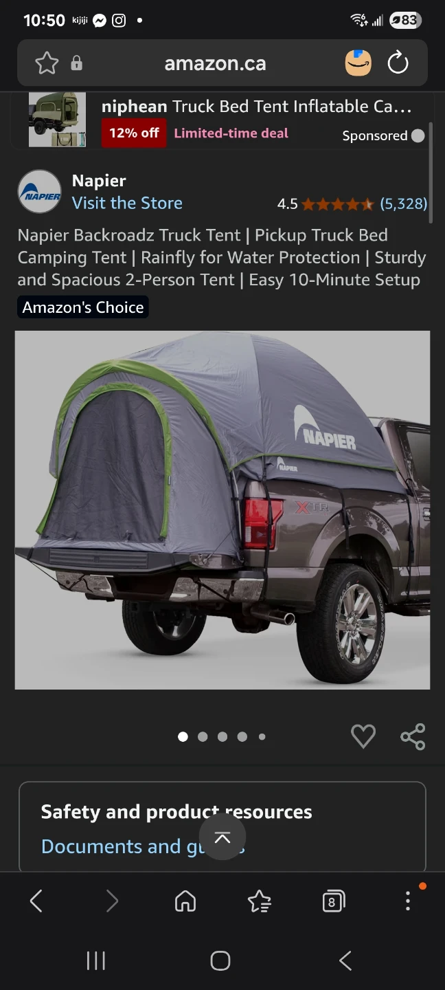 Napier Backroadz Truck Tent like new