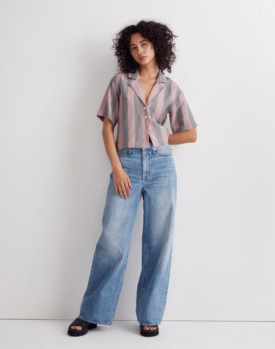Madewell Striped Resort Linen Shirt - photo 2