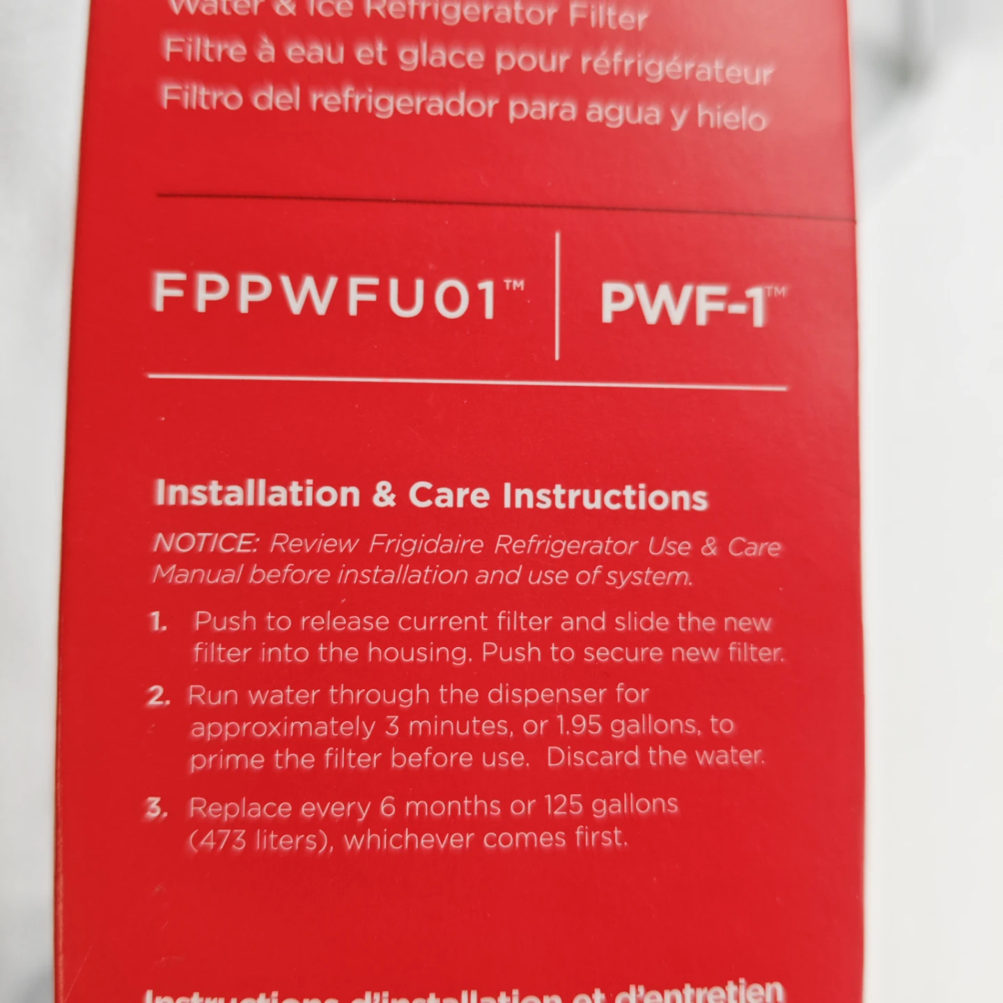 Frigidaire PurePour Water & Ice Refrigerator Filter FPPWFU01 - photo 3