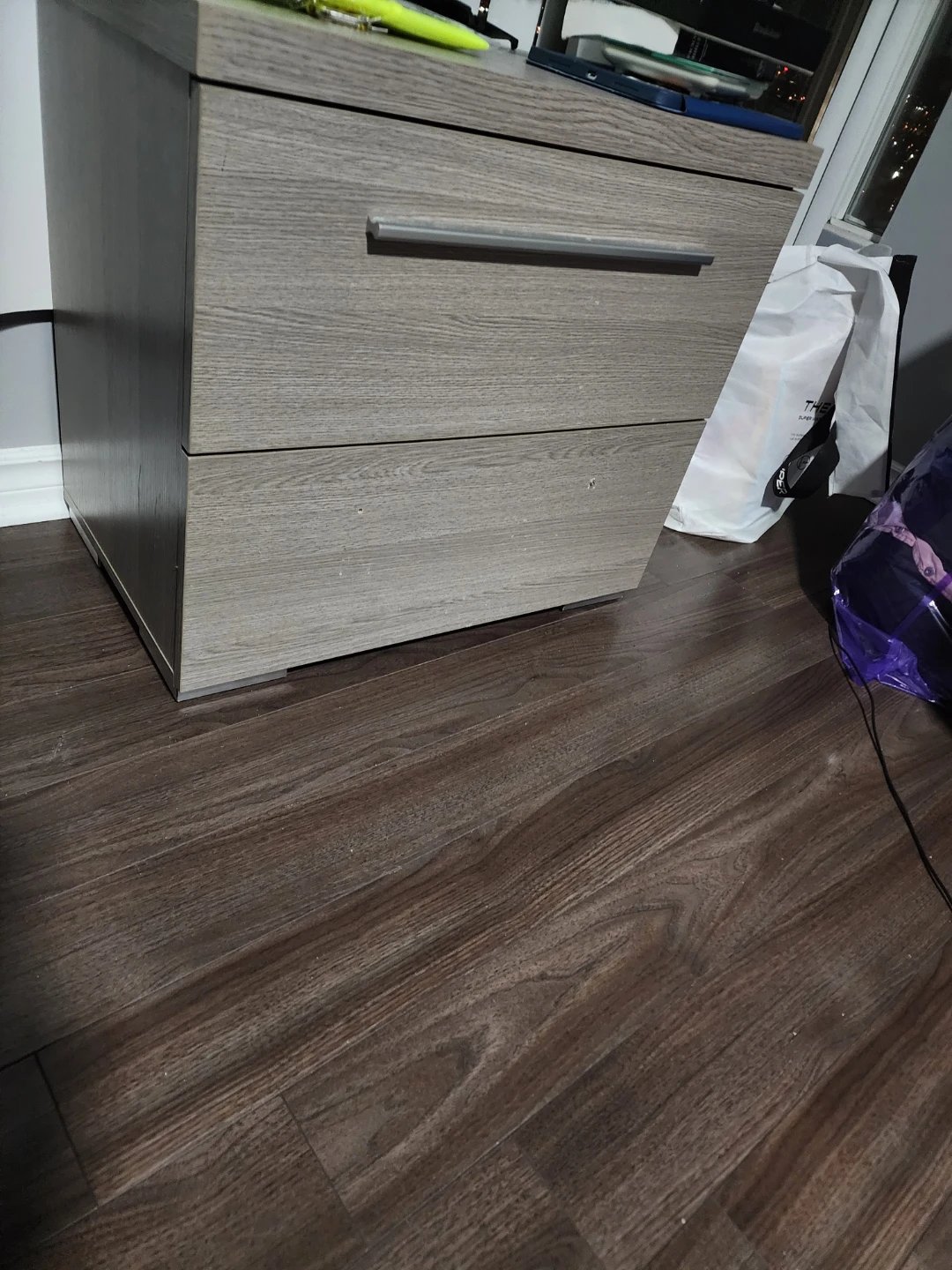 Grey queen size leons bed with night stand and dresser - photo 3