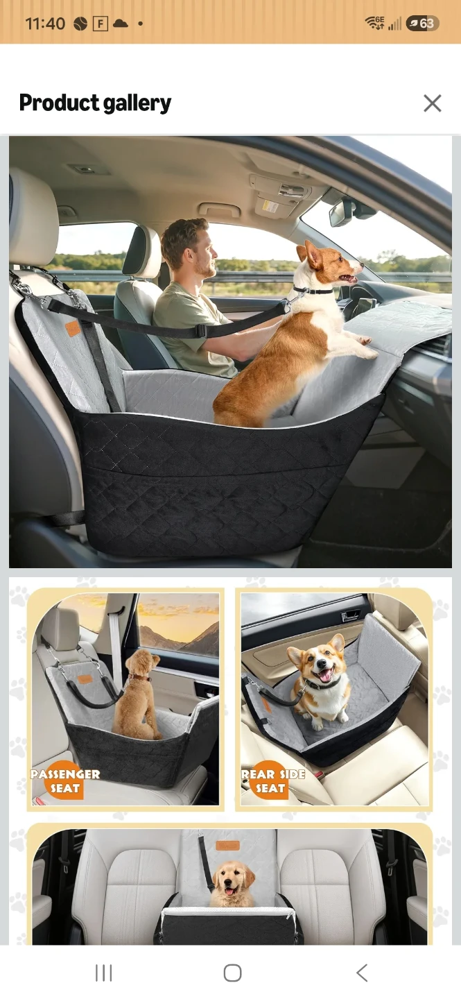 Pet Car Seat Booster for Small Dogs and Cats