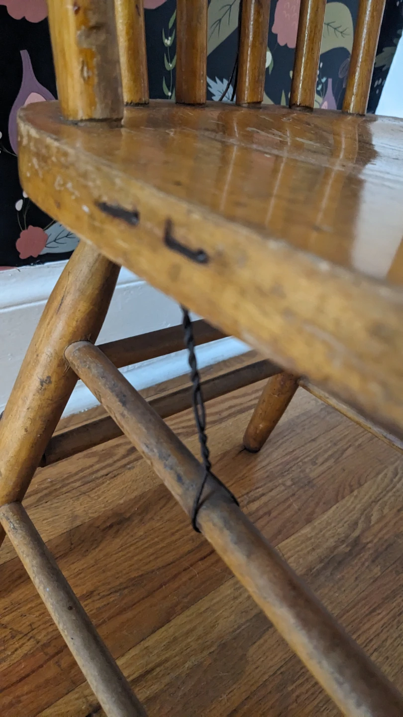 Wooden Spindle Back Chair - photo 2