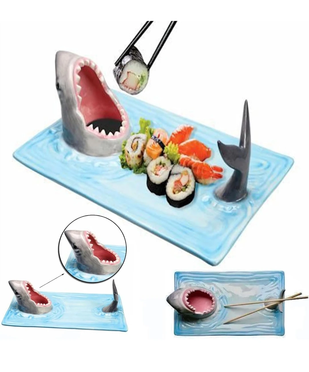 Ceramic Shark Sushi Plate - photo 2