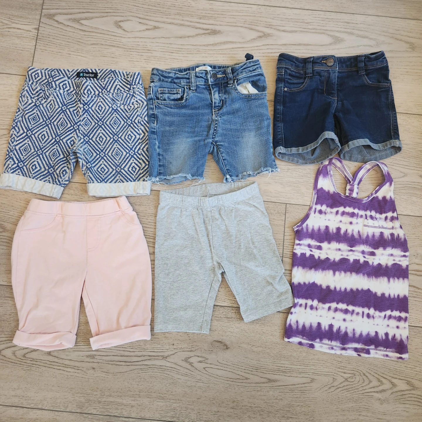 5T girls -  5 shorts, 1 tank