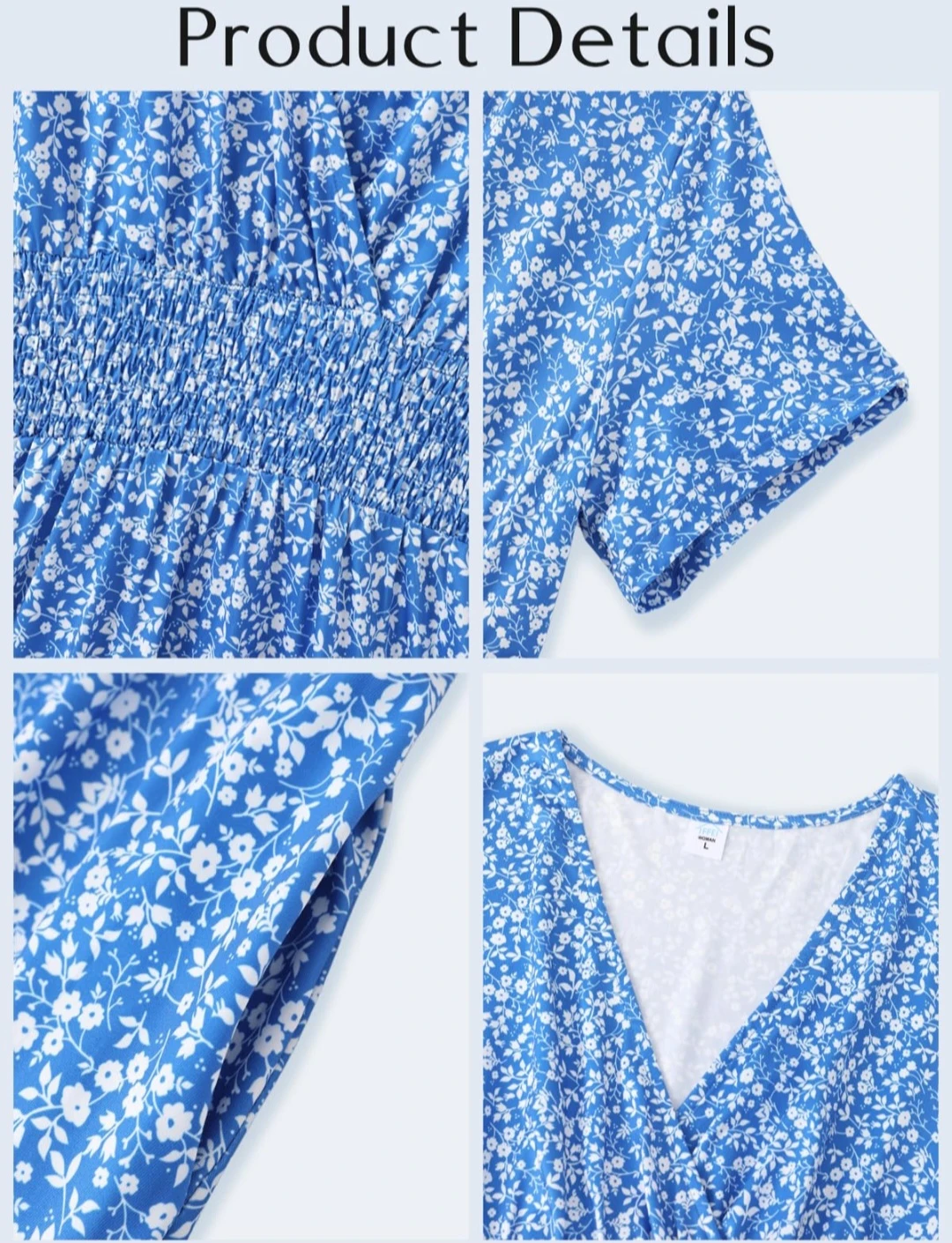 Blue Floral Maternity Dress Size M - photo 2