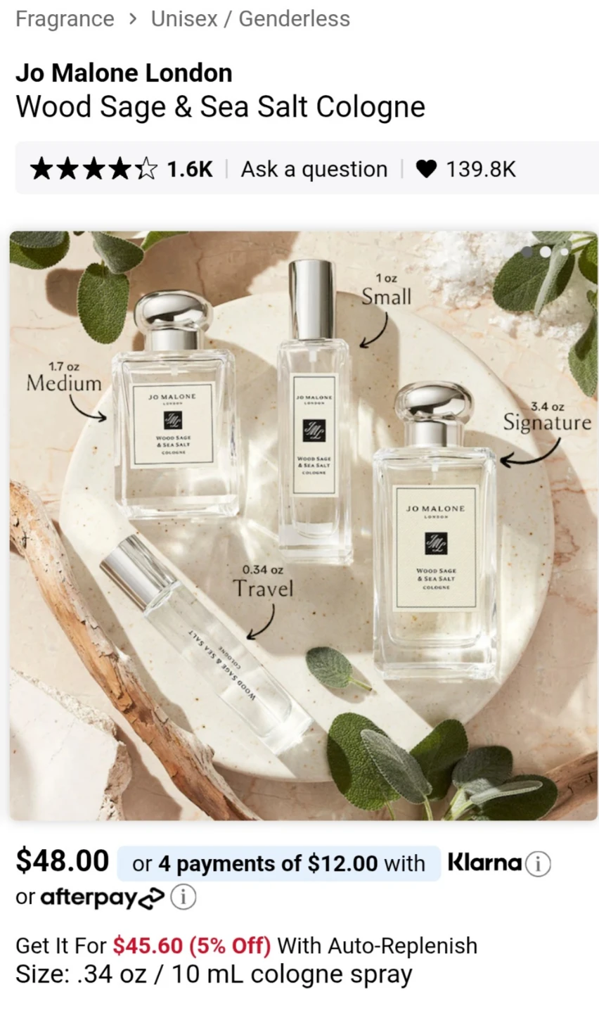 Jo Malone London Wood Sage & Sea Salt Travel - photo 2