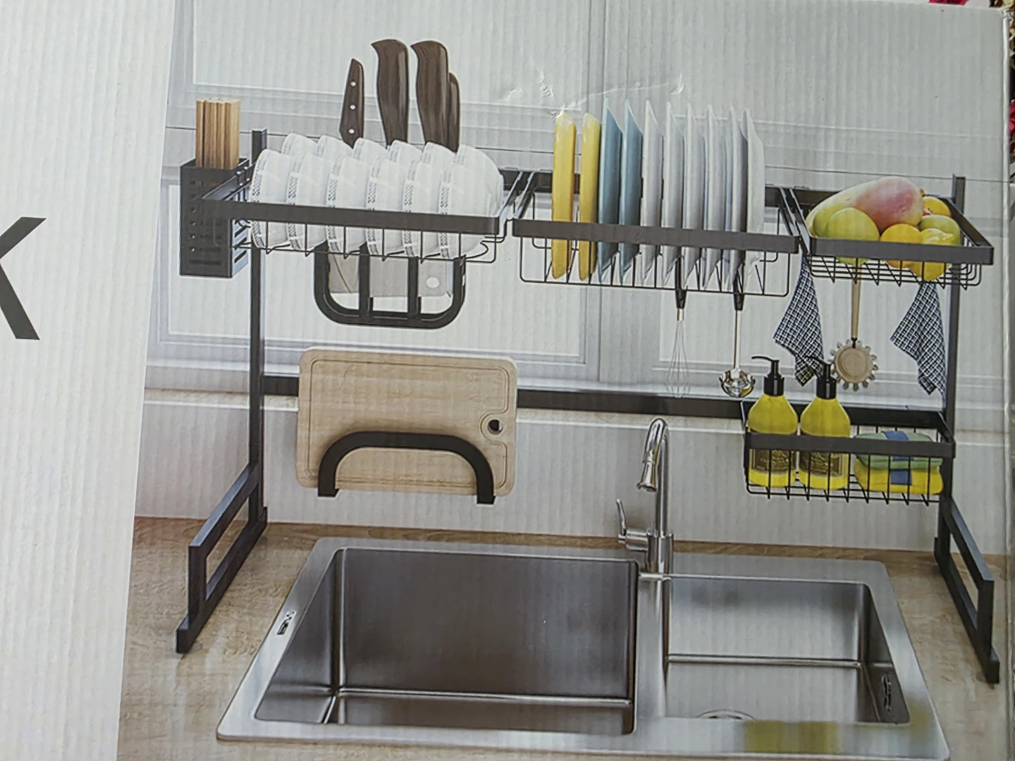 PINPINFAMILY Over Sink Dish Rack
