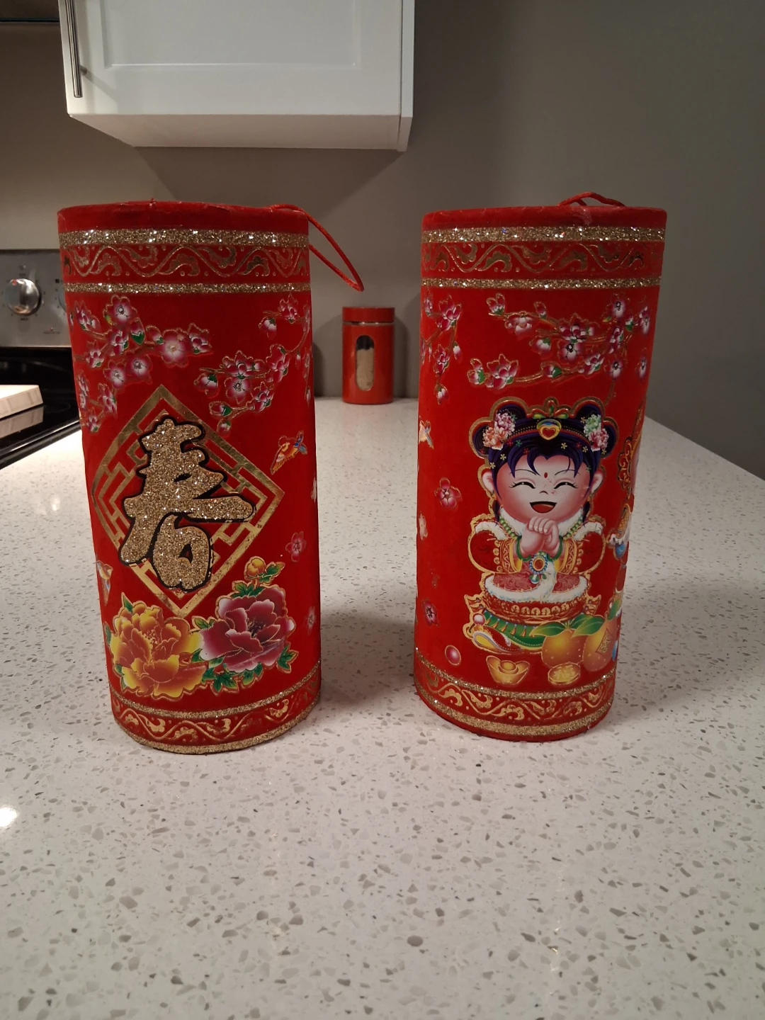 Red Asian inspired decor