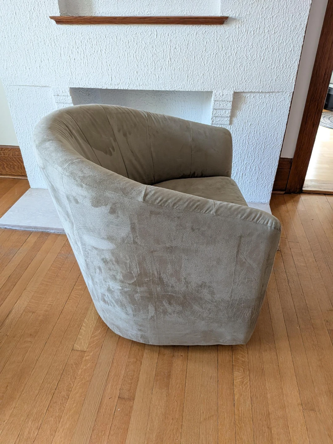 Grey/Green Swivel Accent Chair - photo 2