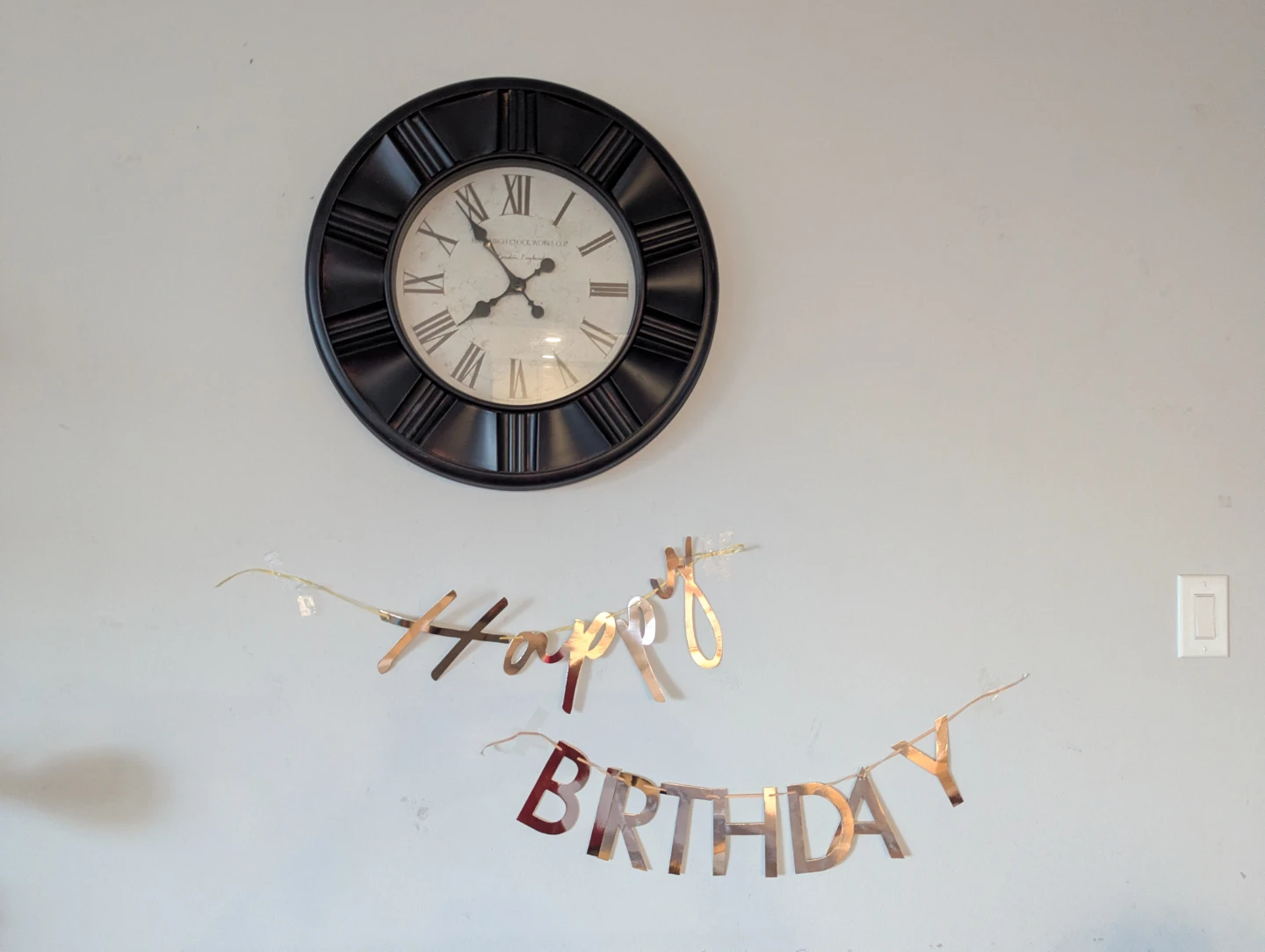 Black Roman Numeral Wall Clock
