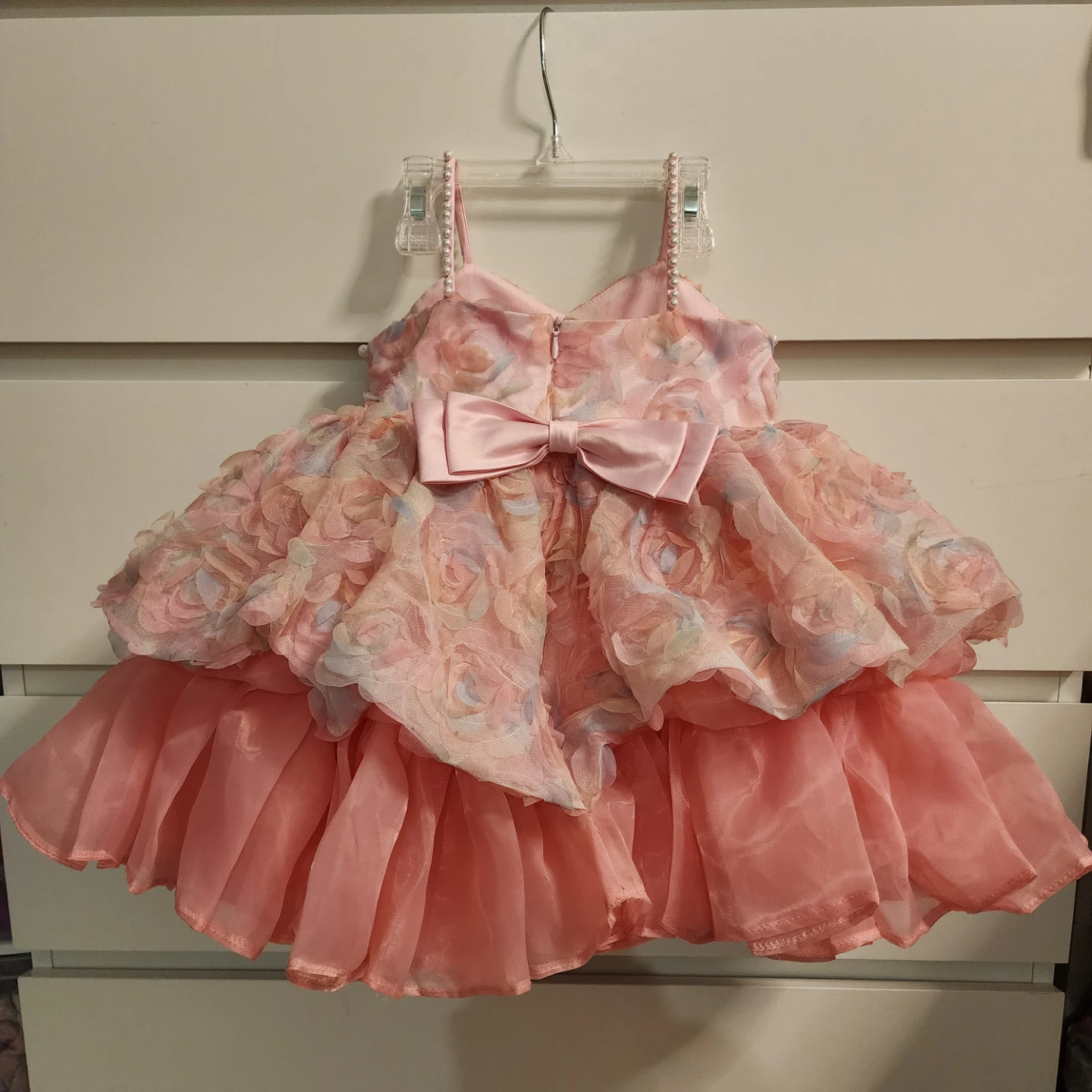 Toddler Pink Ruffle Flower Party Dress