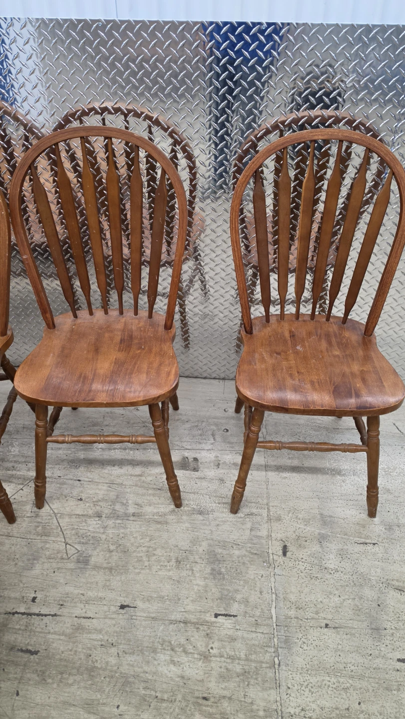 Wooden Dining Chairs and Coffee Table - photo 3