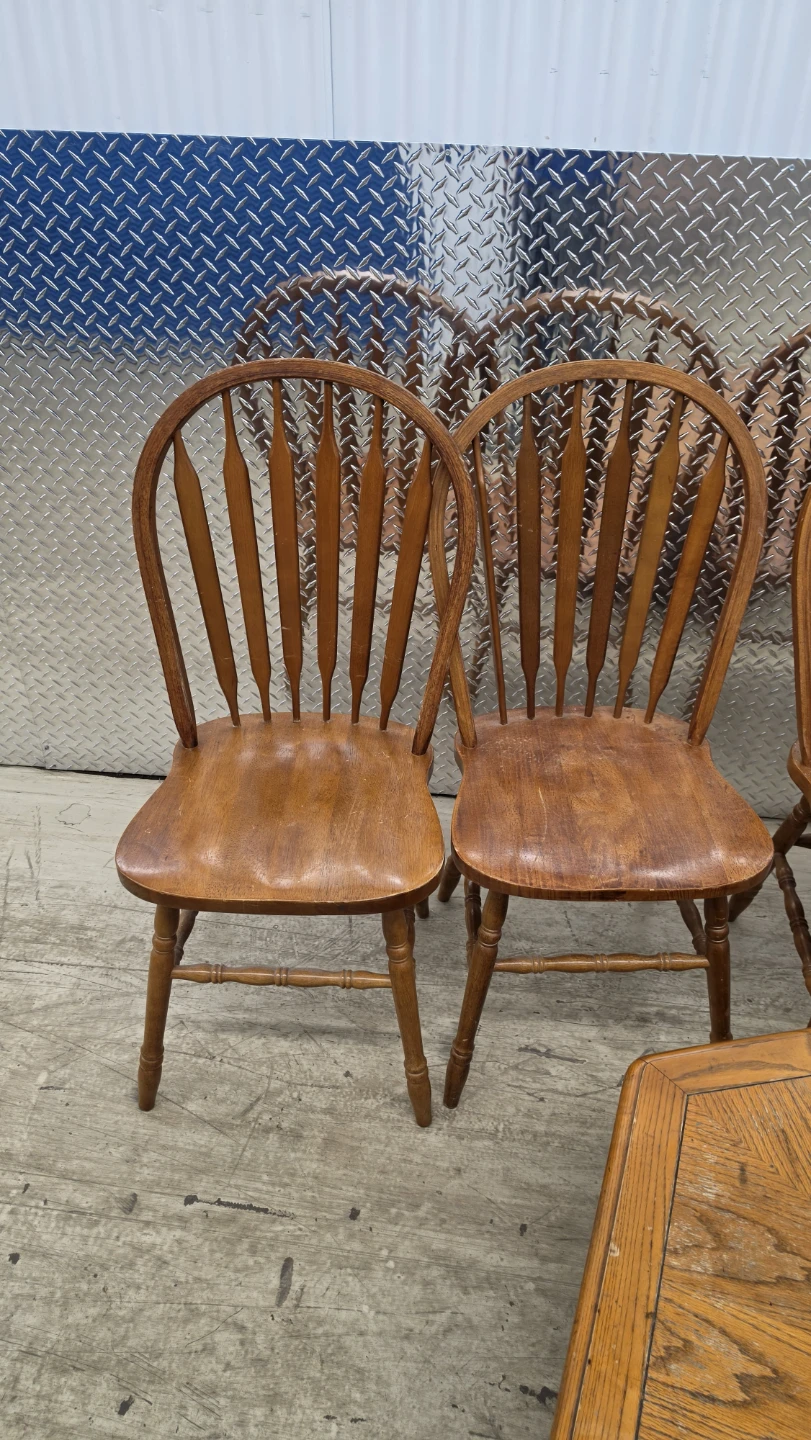 Wooden Dining Chairs and Coffee Table - photo 5