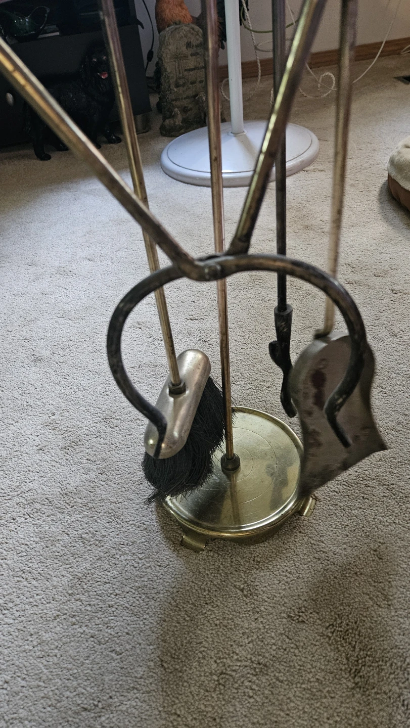 Brass Fireplace Tool Set - photo 3