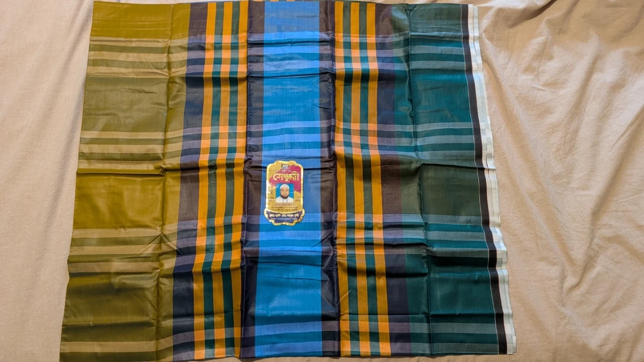 Cotton Lungi Fabric with Checkered Pattern