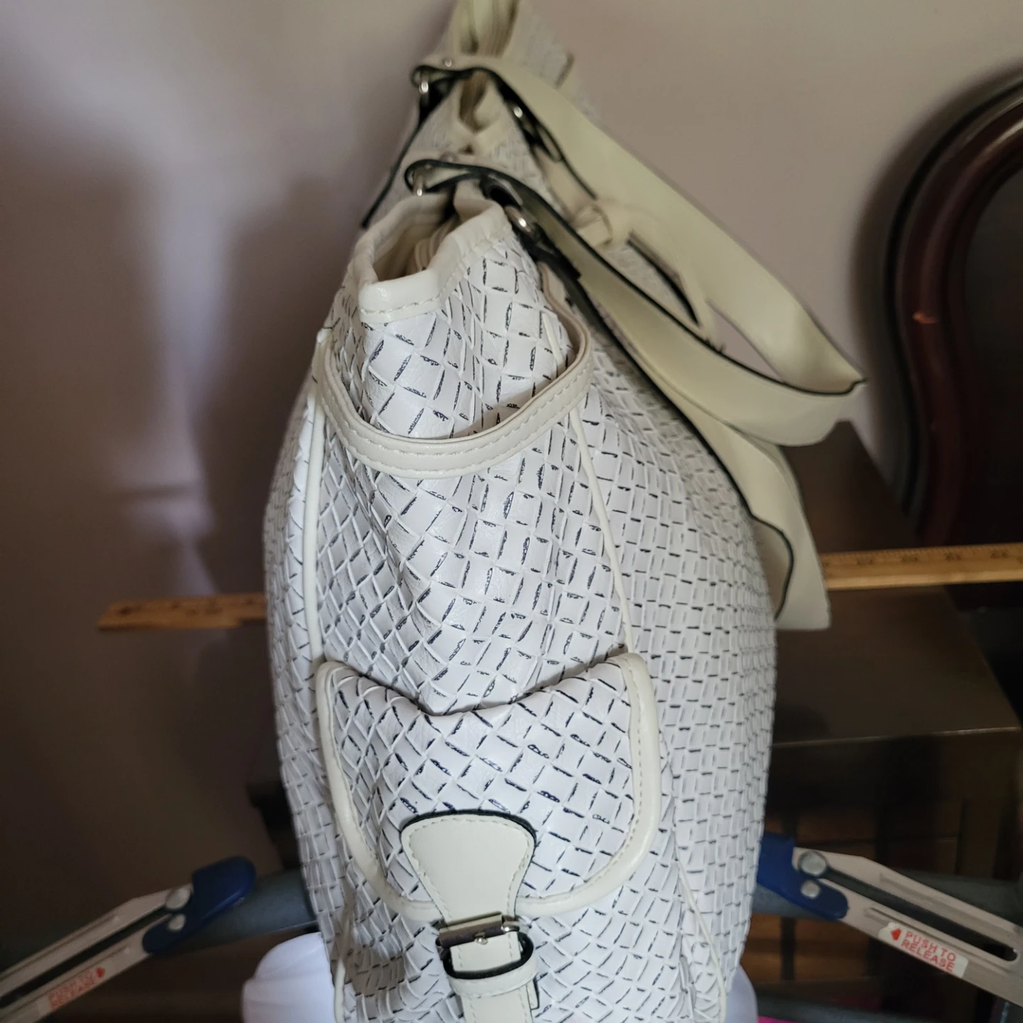 White Perforated Tote Bag - photo 3